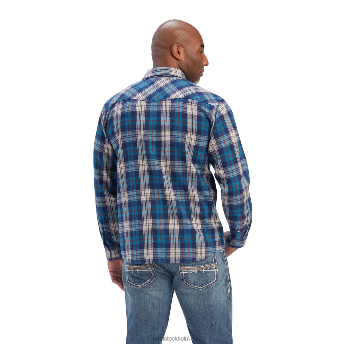 blast Ariat huntleigh retro passform skjorta curacoa män F04841181