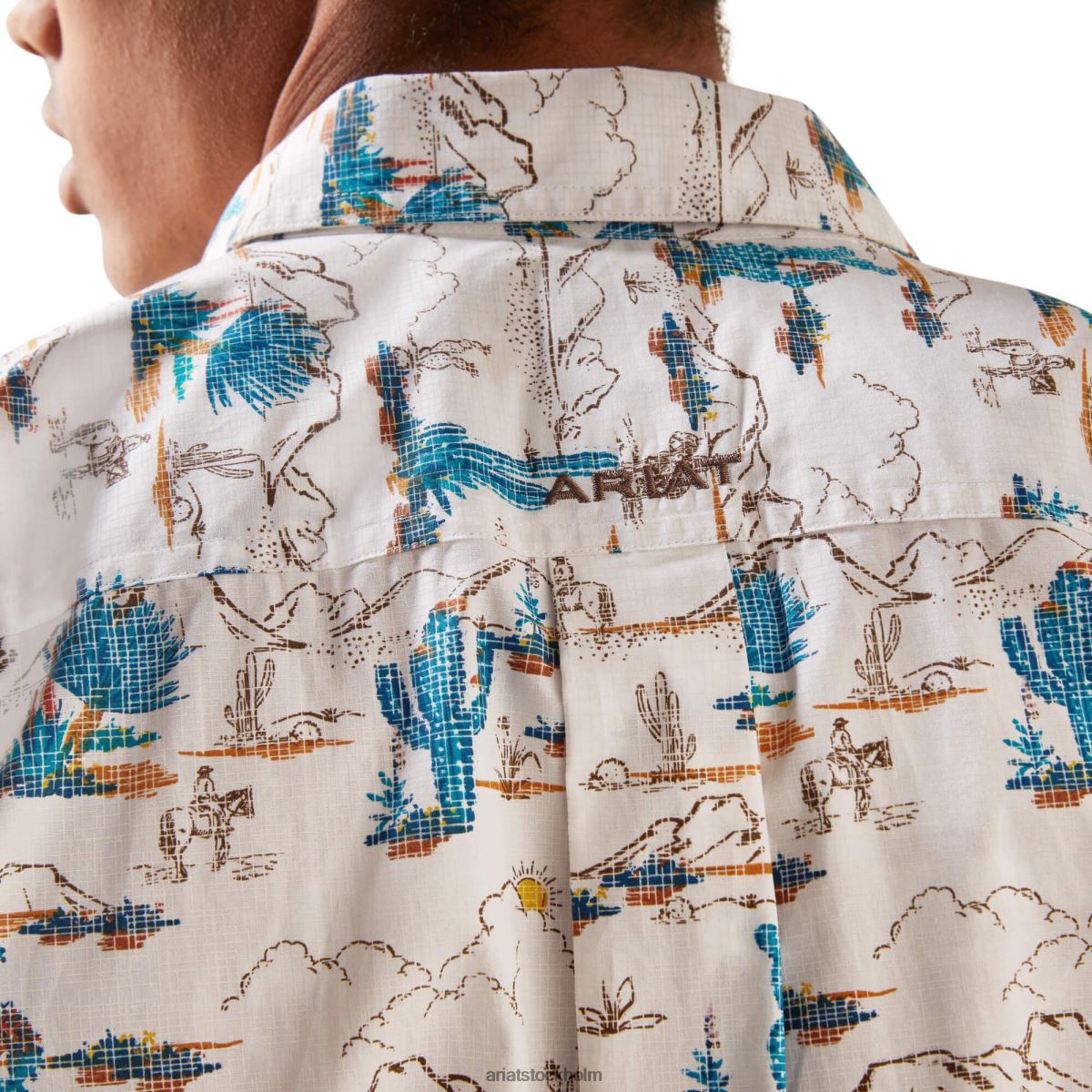 blast Ariat krish skjorta med klassisk passform vit män F04841002