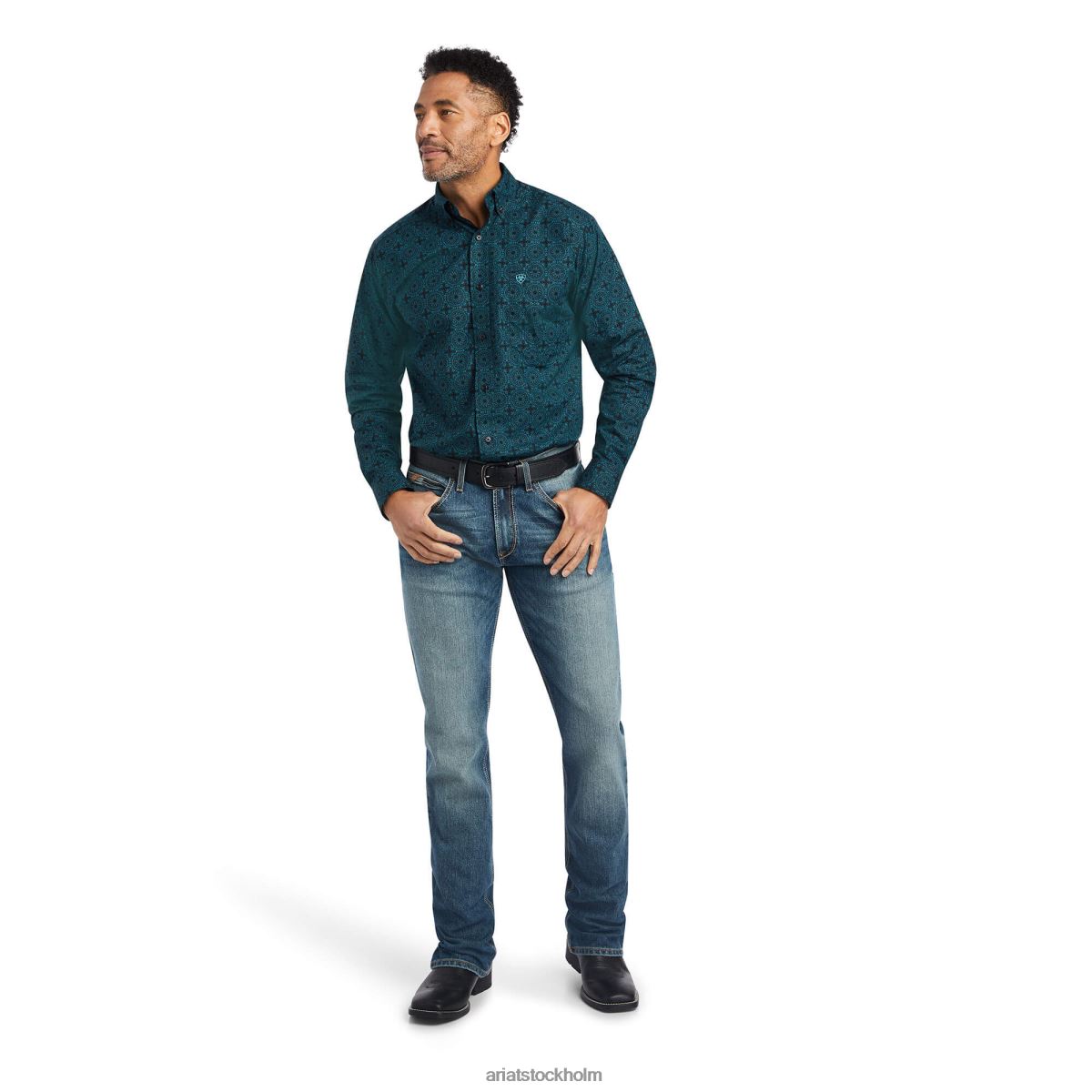 blast Ariat kyler figursydd skjorta havets djup män F0484965