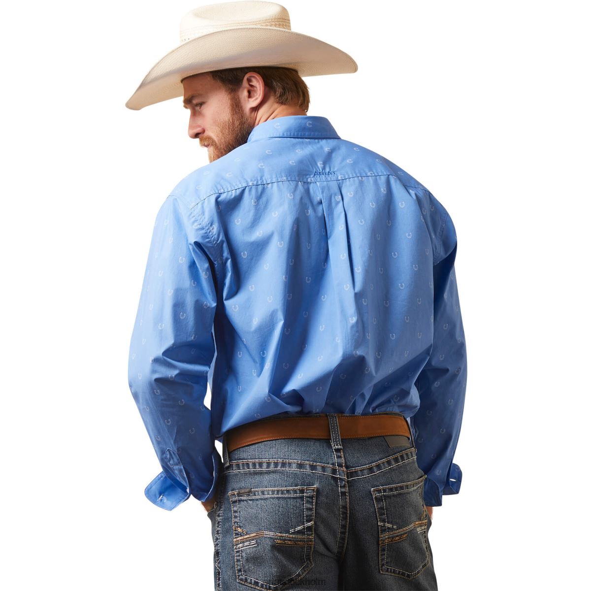 blast Ariat leroy skjorta med klassisk passform chambray blå män F04841170