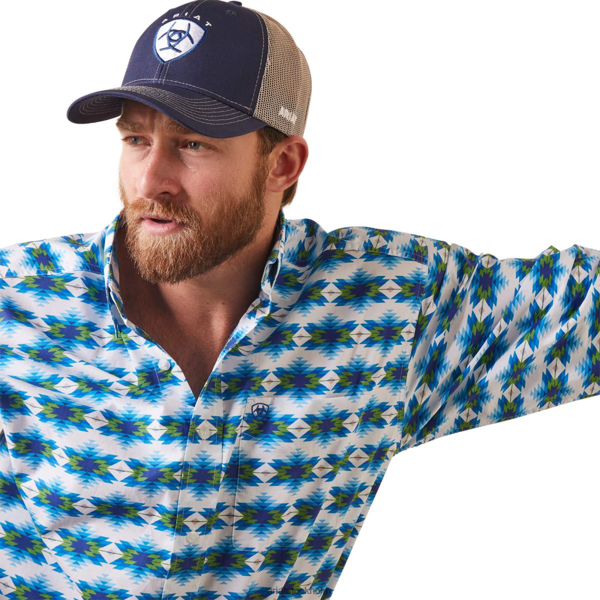 blast Ariat levi skjorta i klassisk passform vit män F04841003