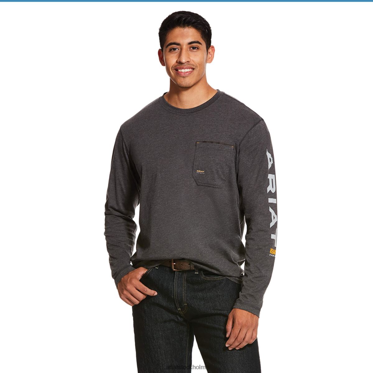 blast Ariat logotyp för armeringsjärn kolljung män F0484859