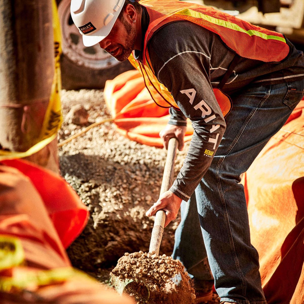 blast Ariat logotyp för armeringsjärn kolljung män F0484859