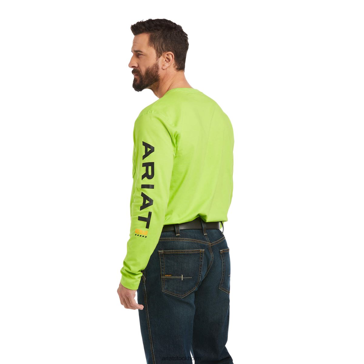 blast Ariat logotyp för armeringsjärn lime ljung/svart män F0484898