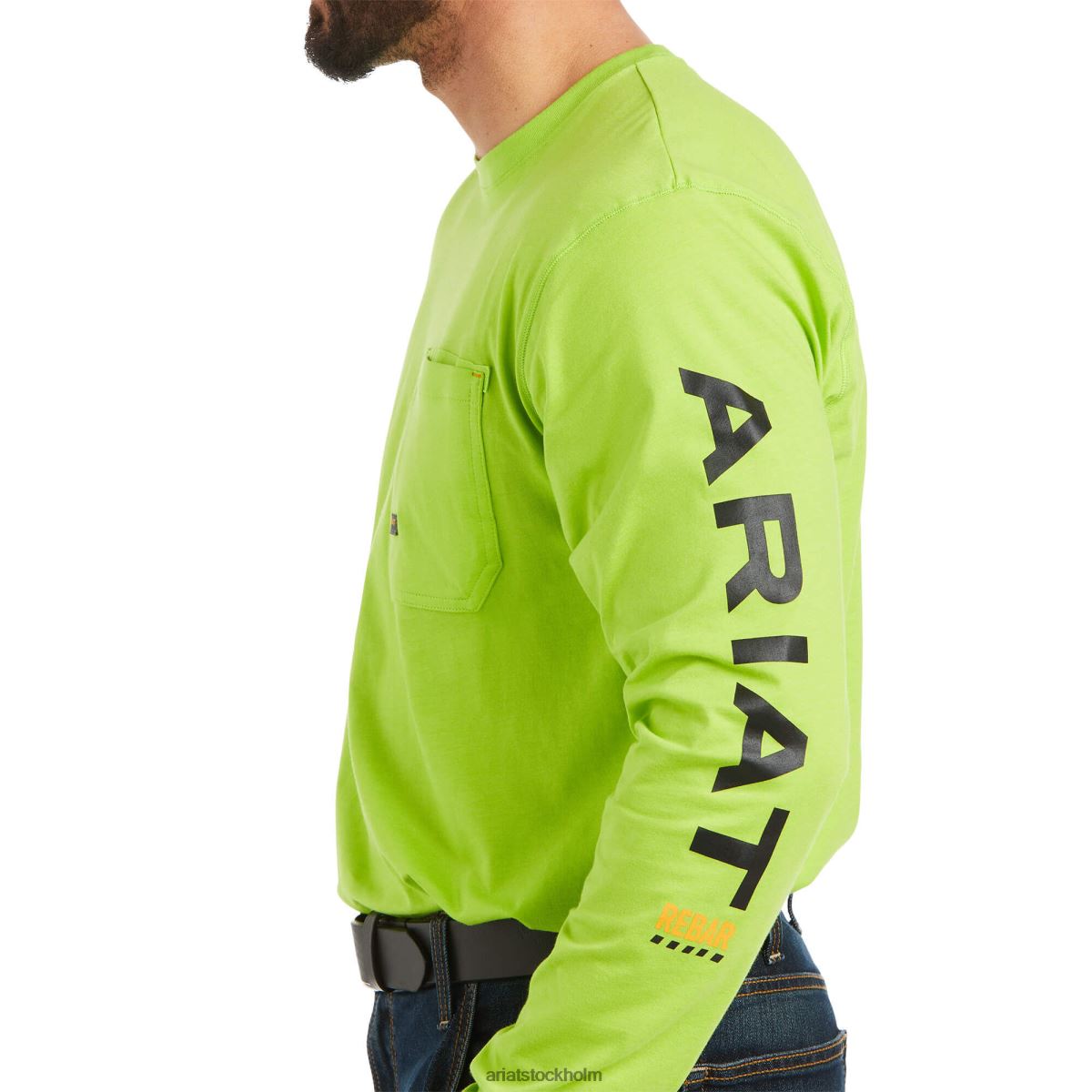 blast Ariat logotyp för armeringsjärn lime ljung/svart män F0484898