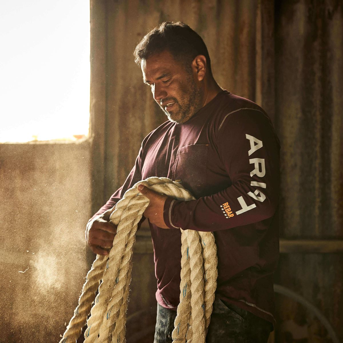 blast Ariat logotyp för armeringsjärn malbec män F0484882