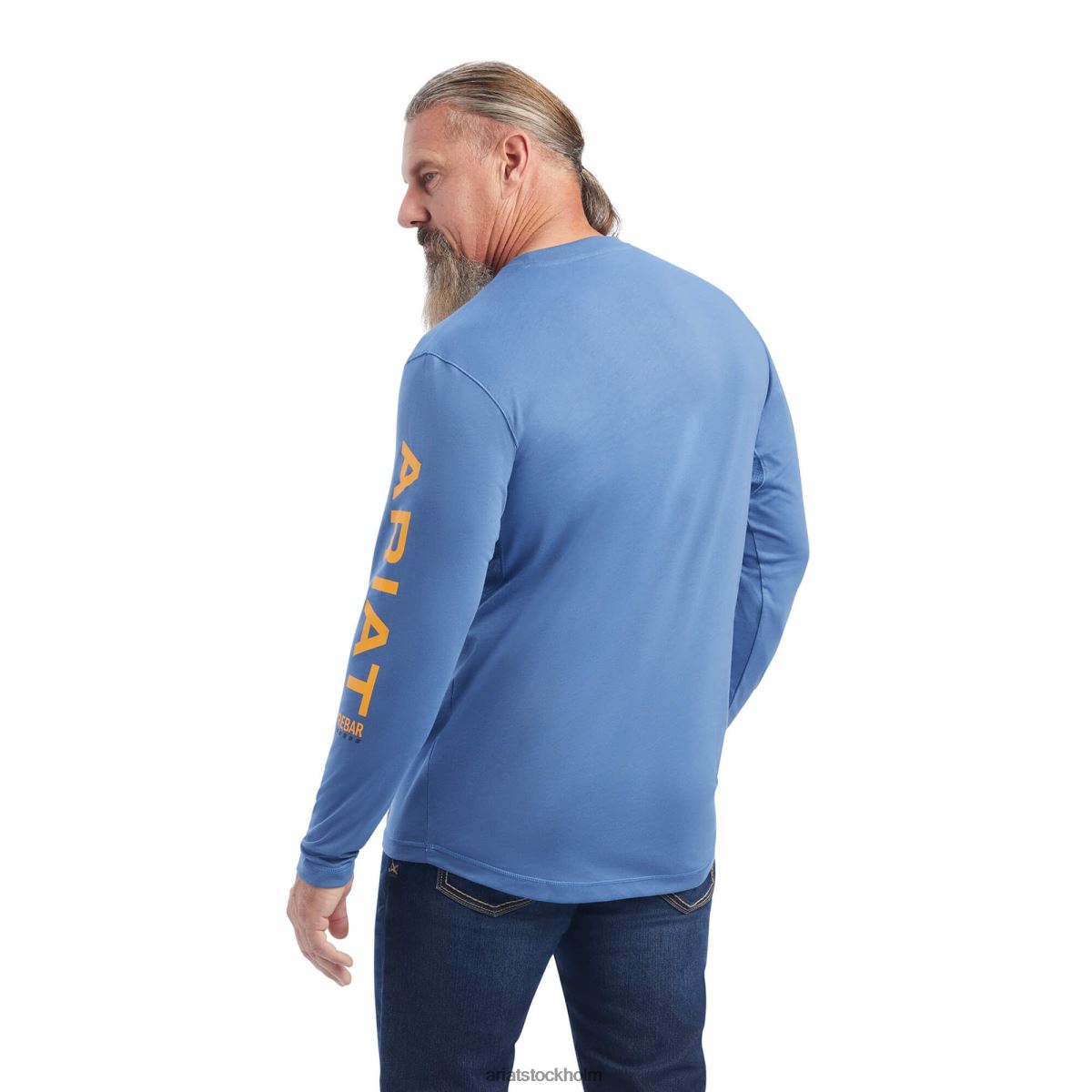 blast Ariat logotyp för armeringsjärn marin ljung/armeringsjärn orange män F0484903