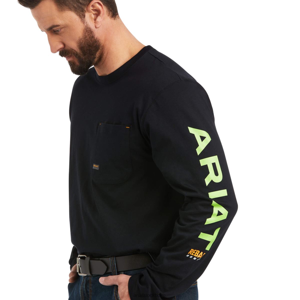 blast Ariat logotyp för armeringsjärn svart/lime män F0484876
