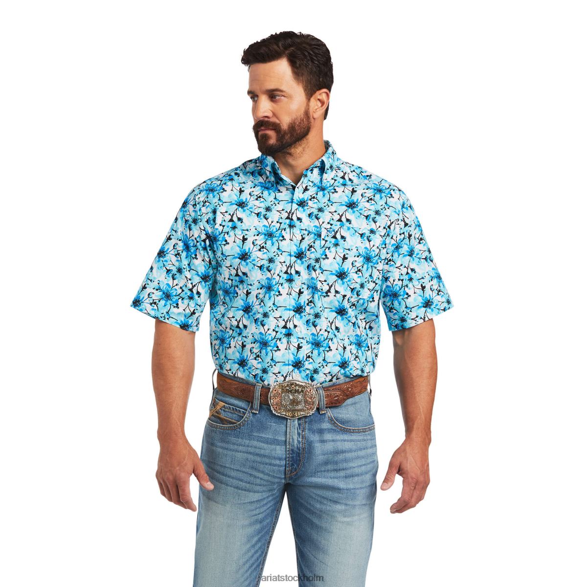 blast Ariat martin skjorta i klassisk passform vit män F04841124