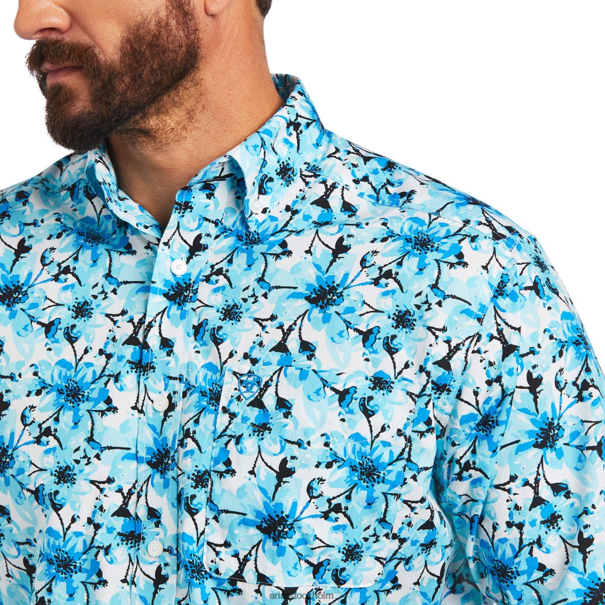 blast Ariat martin skjorta i klassisk passform vit män F04841124