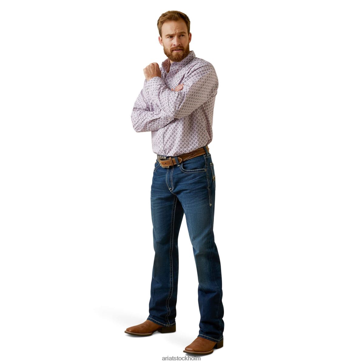 blast Ariat merrick monterad skjorta lila män F04841370