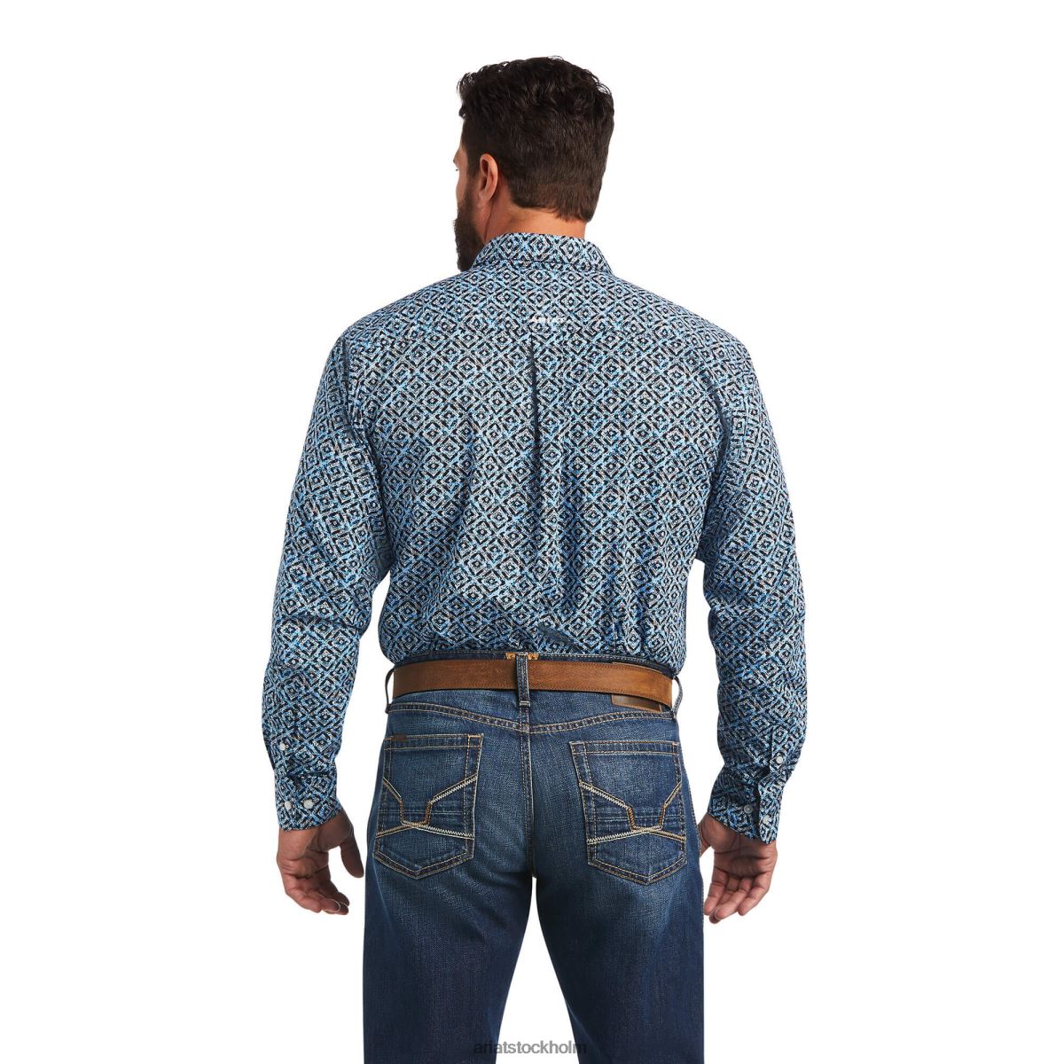 blast Ariat miguel skjorta i klassisk passform lysande blå män F04841052