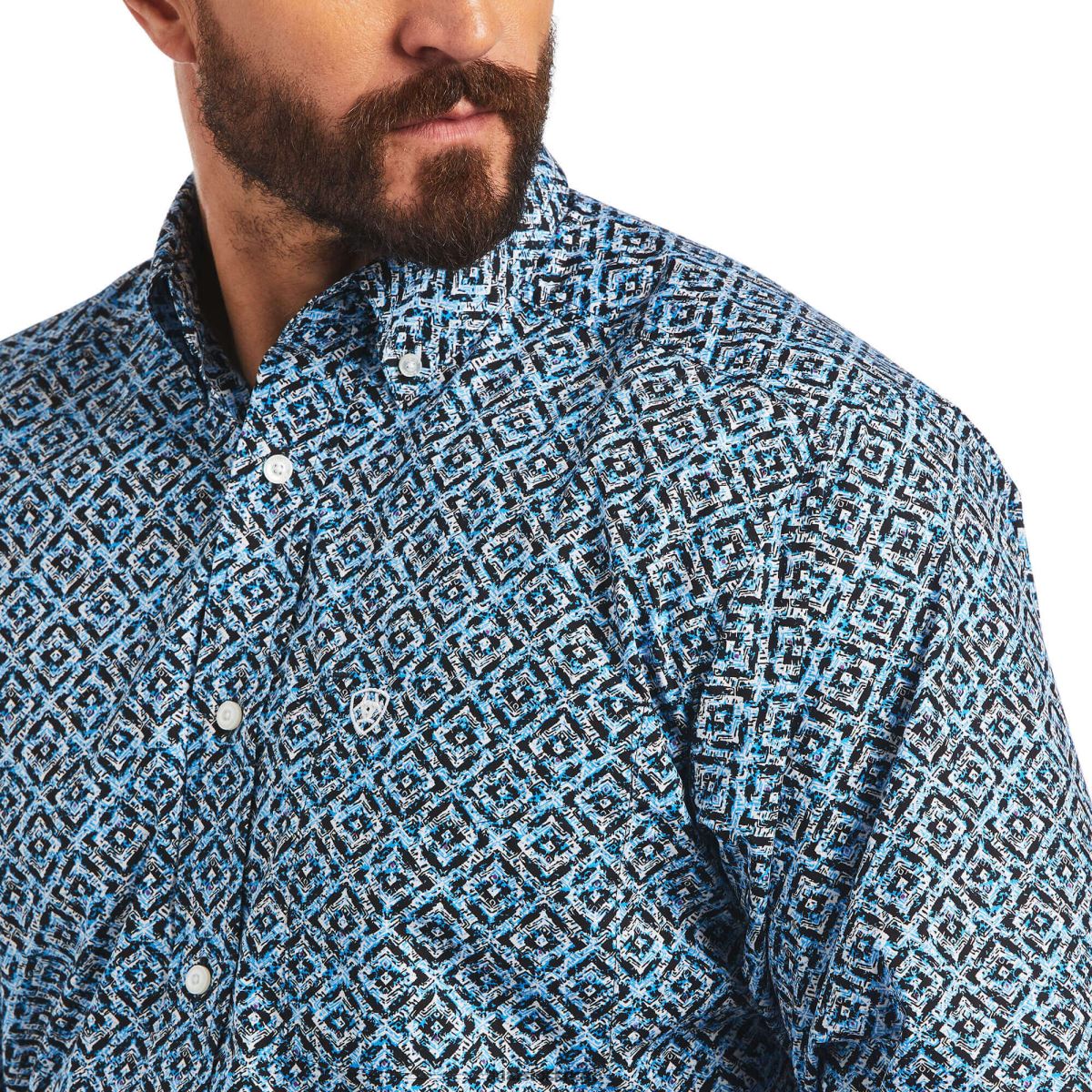 blast Ariat miguel skjorta i klassisk passform lysande blå män F04841052