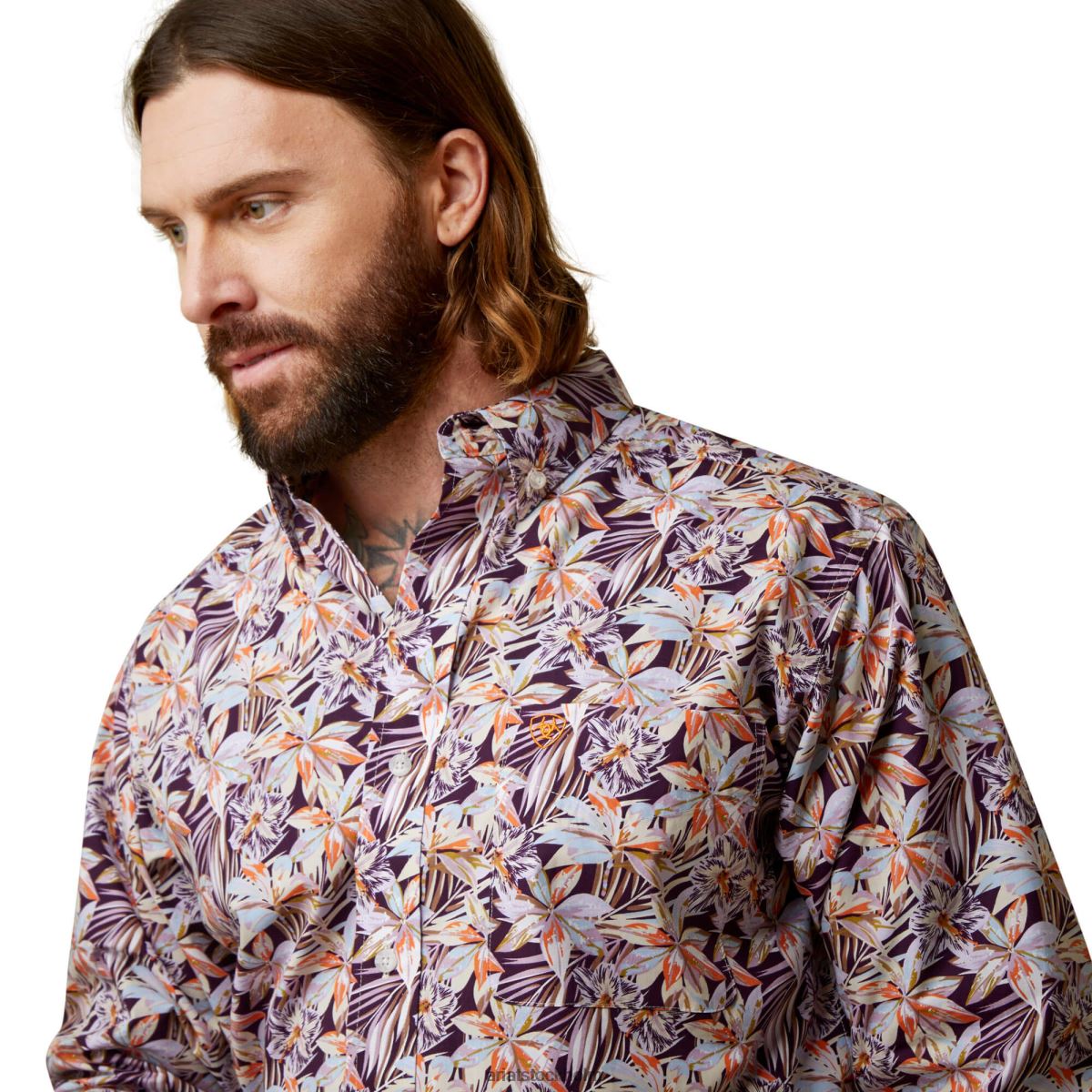 blast Ariat monte monterad skjorta lila män F04841375