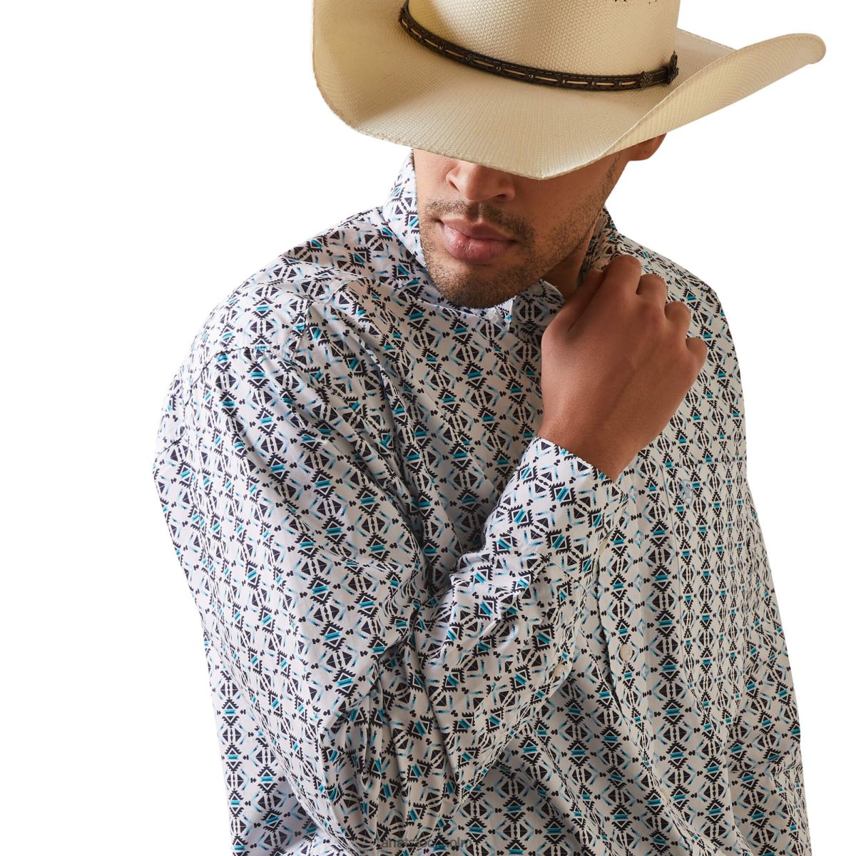 blast Ariat nolan skjorta med klassisk passform vit män F04841298