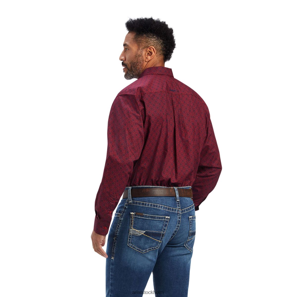 blast Ariat nyles skjorta med klassisk passform tango röd män F0484983
