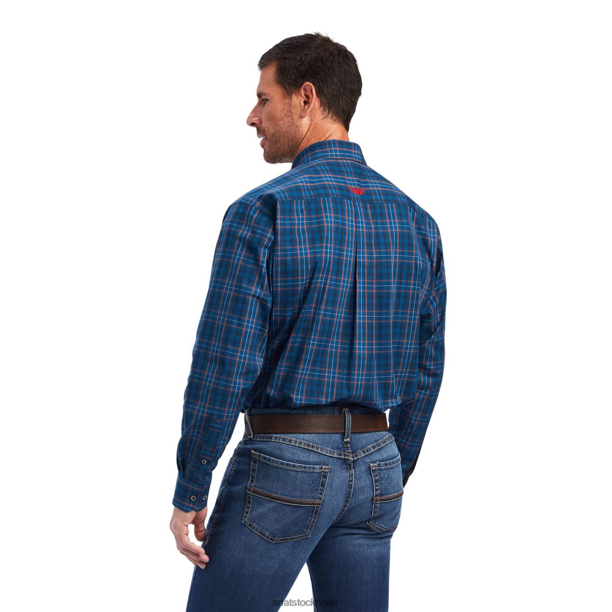 blast Ariat obarmhärtig oförskämd skjorta med klassisk passform i stretch poseiden män F04841306