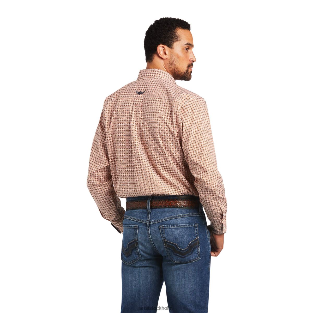 blast Ariat obeveklig flätad skjorta med klassisk passform gyllene ek män F04841349