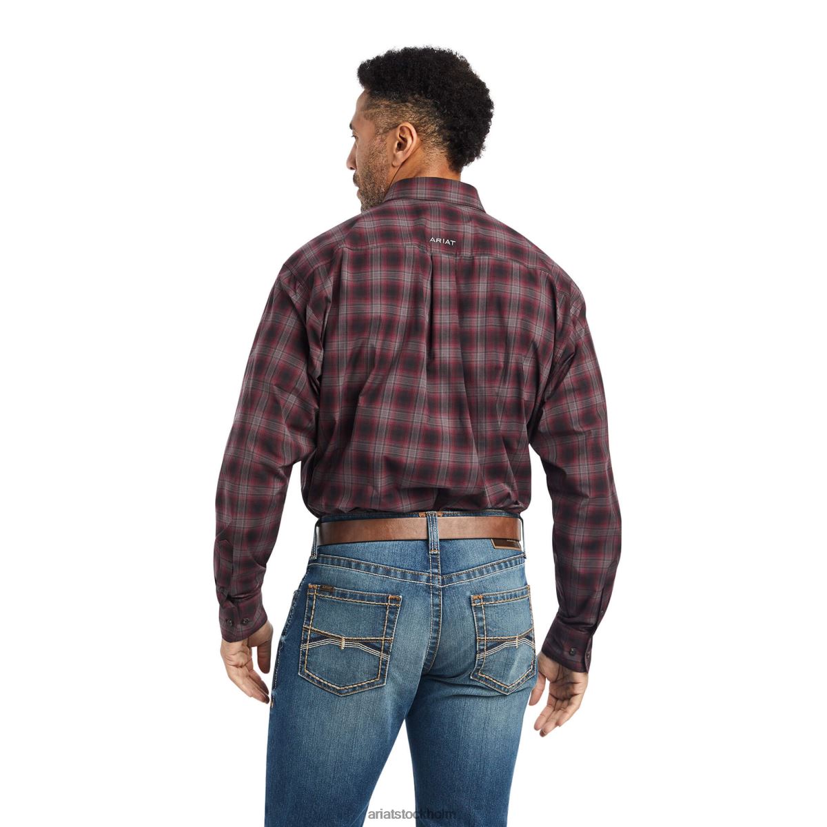 blast Ariat pro-serien William stretch skjorta med klassisk passform zinfandel män F04841210