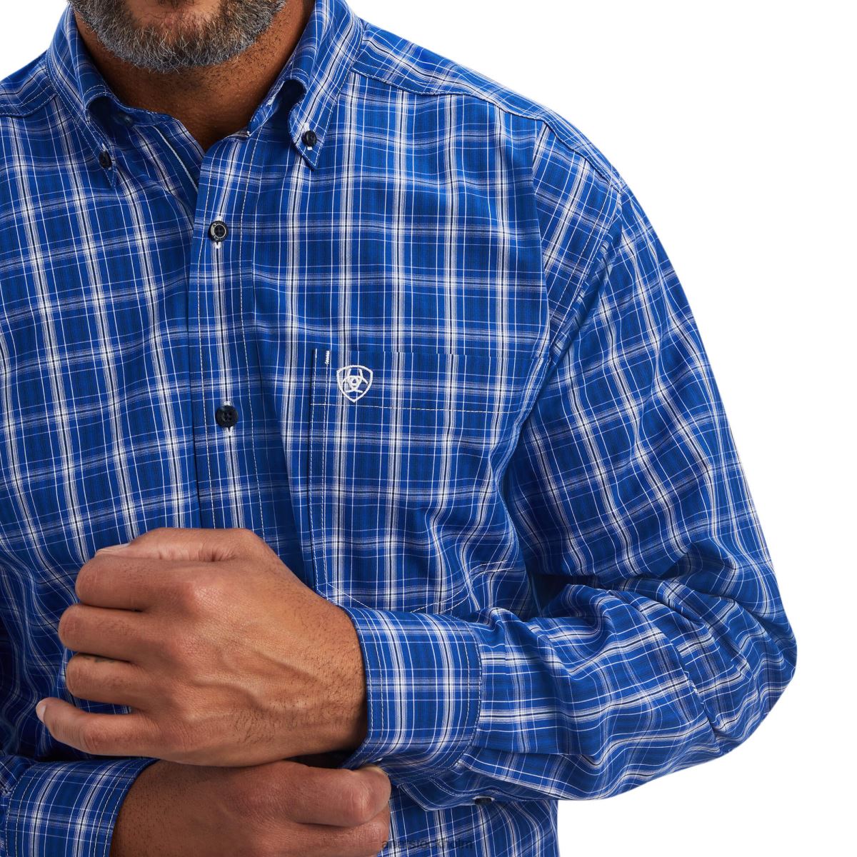 blast Ariat pro-serien boone skjorta med klassisk passform klassisk blå män F04841239