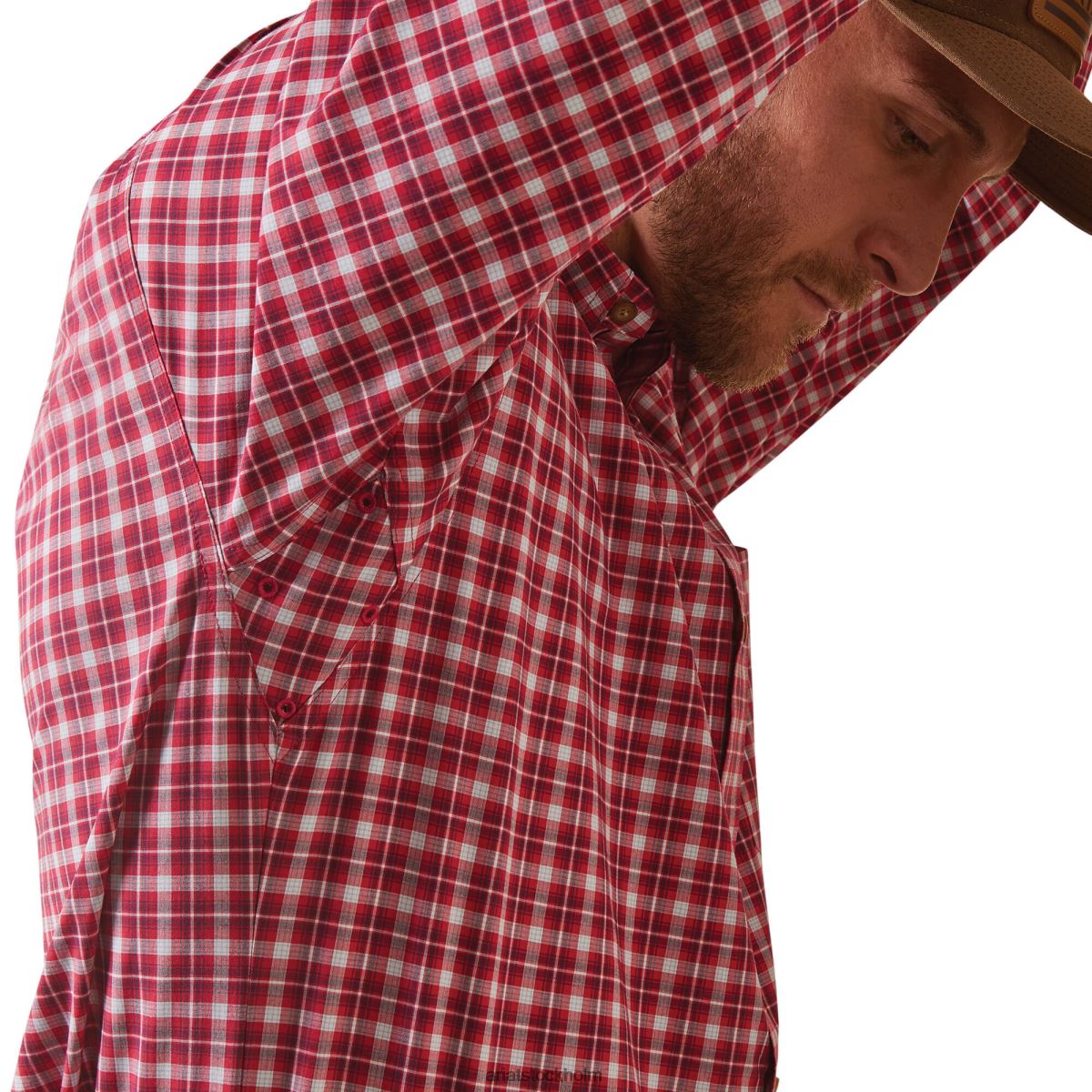 blast Ariat pro-serien indiana figursydd skjorta rosröd män F04841168