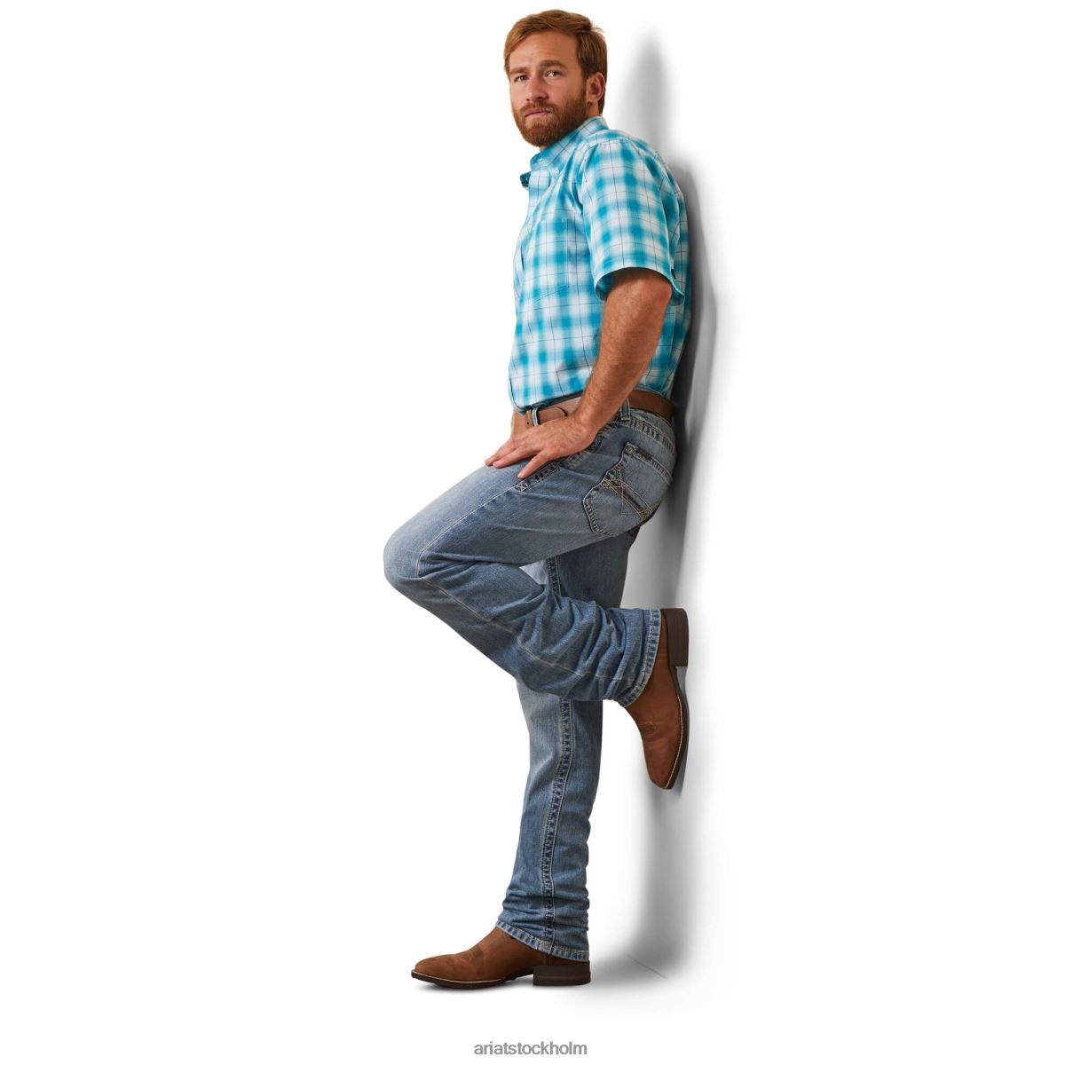 blast Ariat pro-serien khari skjorta med klassisk passform emalj blå män F04841010