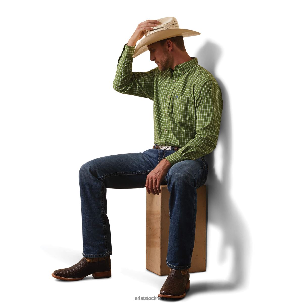 blast Ariat pro-serien lennox skjorta med klassisk passform grön män F04841294