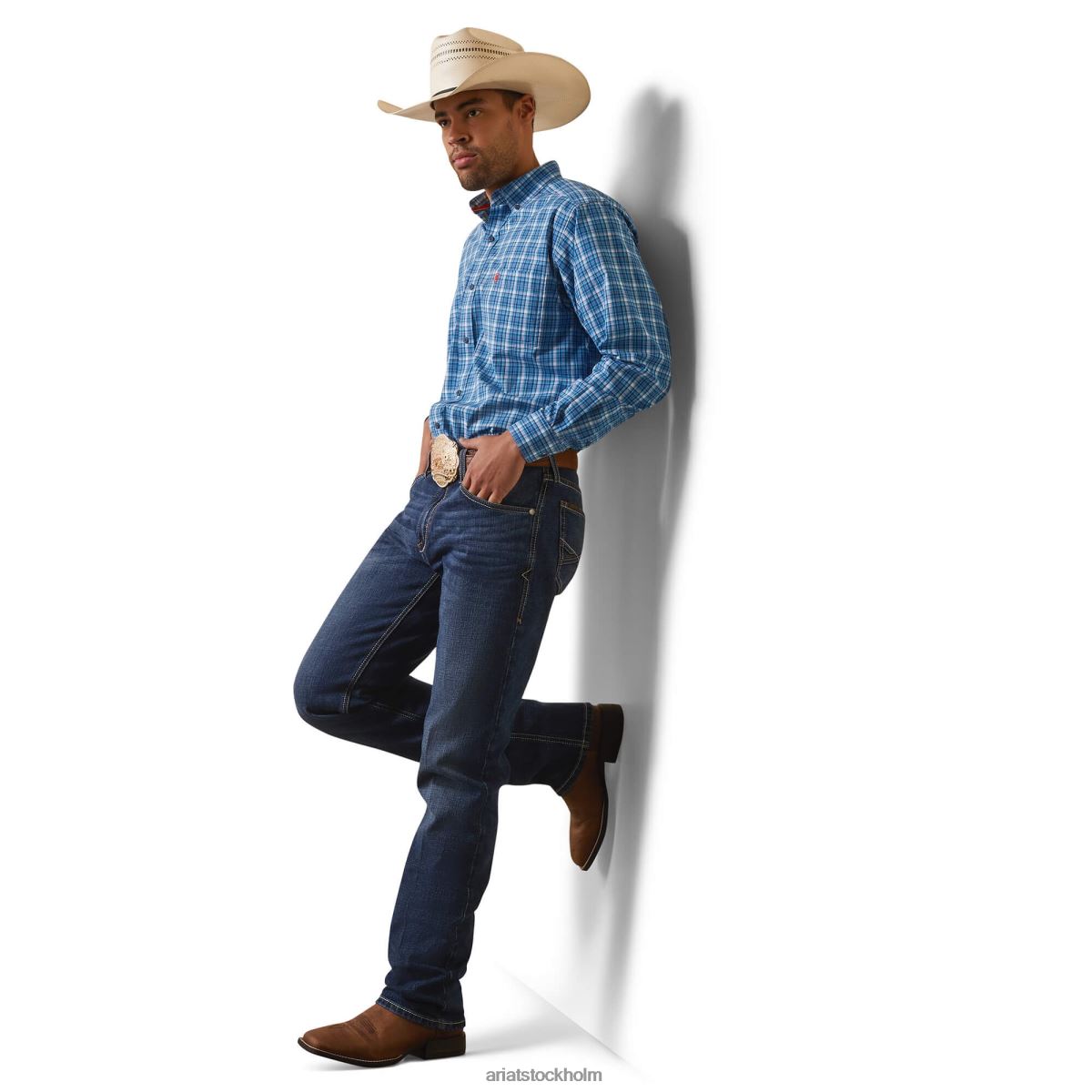 blast Ariat pro-serien leyton skjorta med klassisk passform ljusblå män F04841080