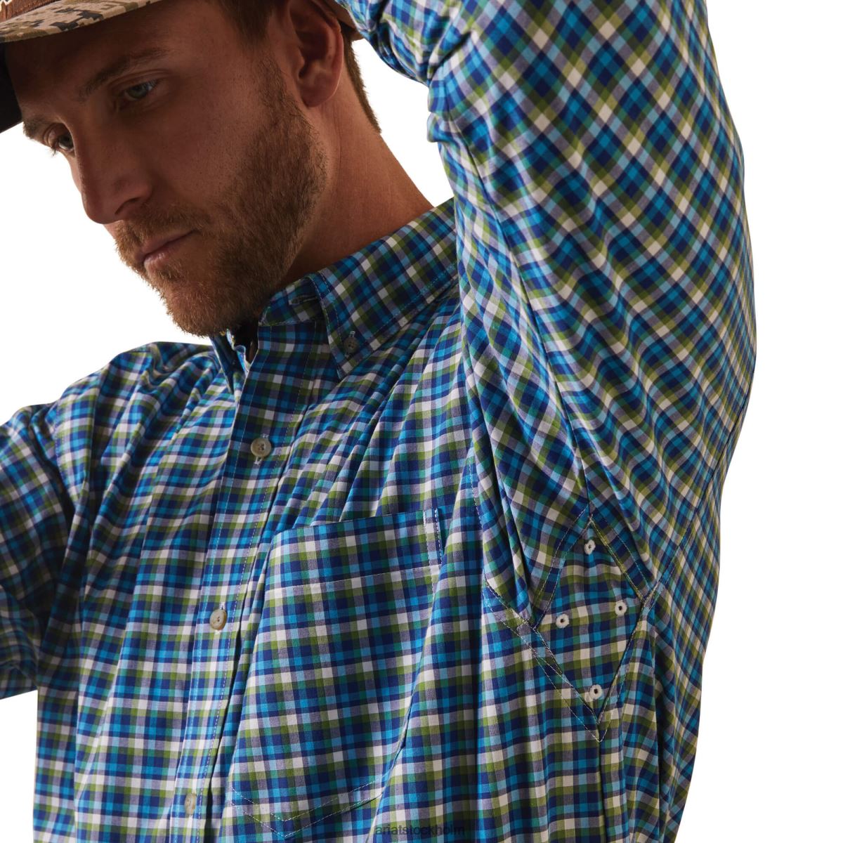 blast Ariat pro-serien lincoln skjorta med klassisk passform blå män F04841148