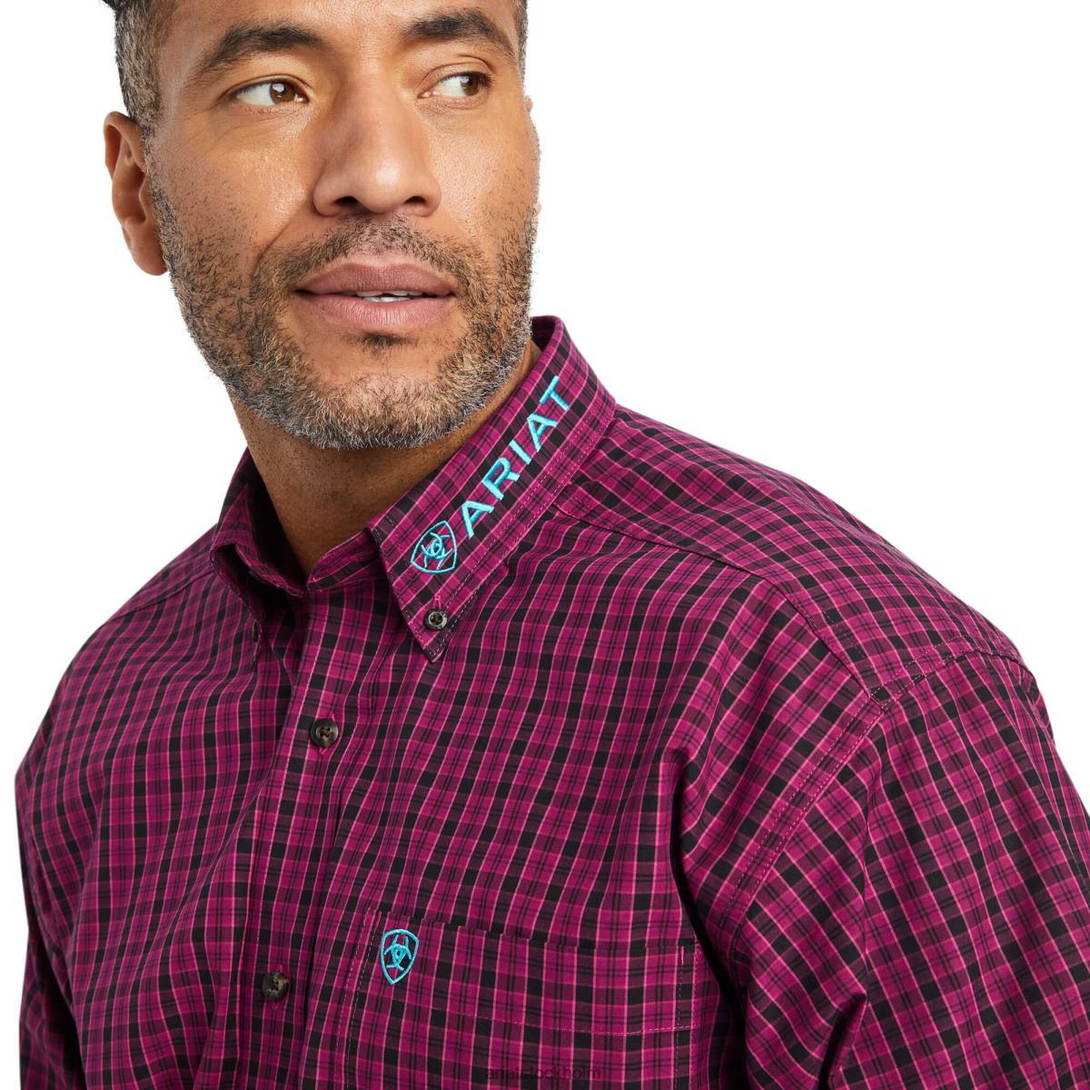 blast Ariat pro-serien team cooper skjorta med klassisk passform betor röd män F04841212