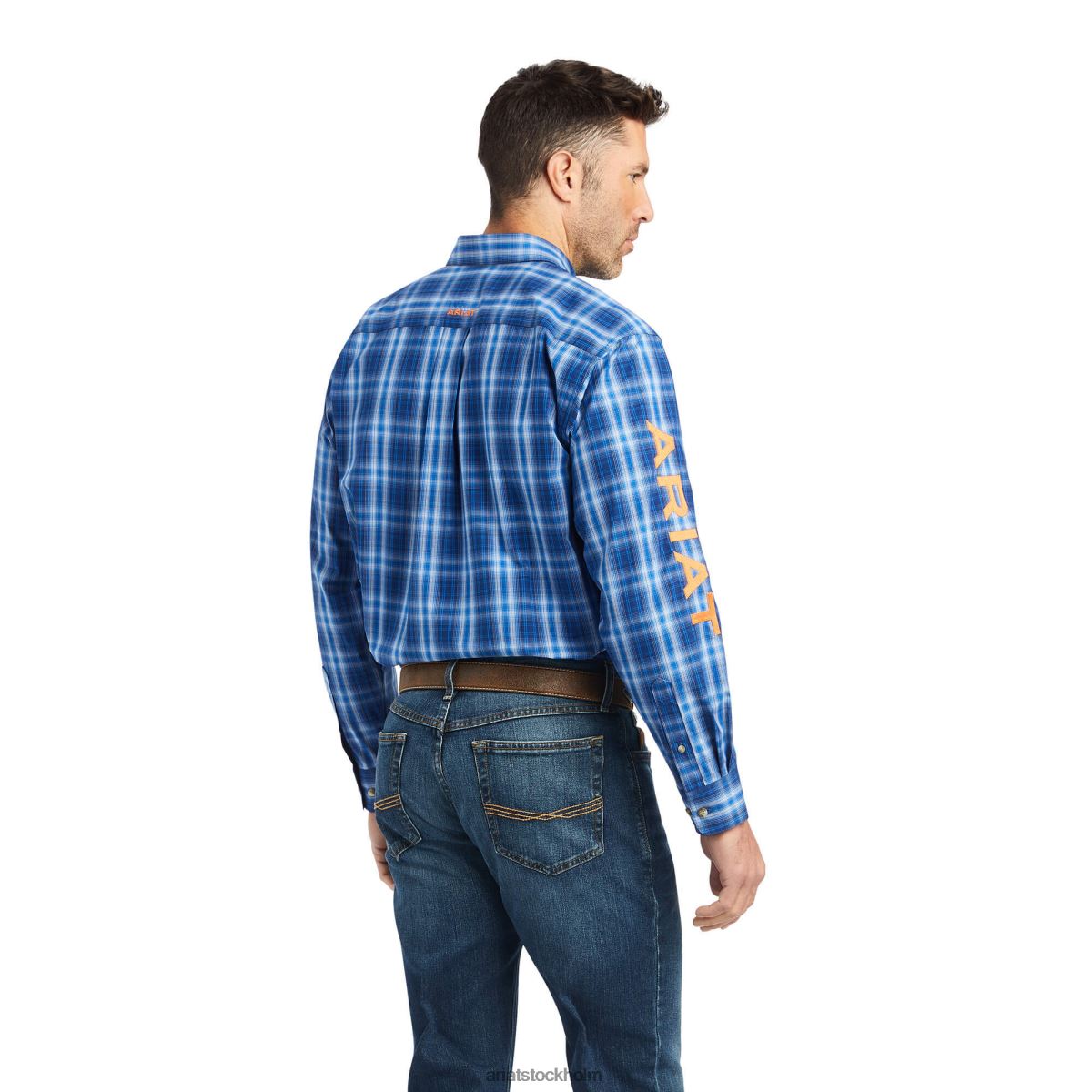 blast Ariat pro-serien team marcos skjorta med klassisk passform olympisk blå män F04841127