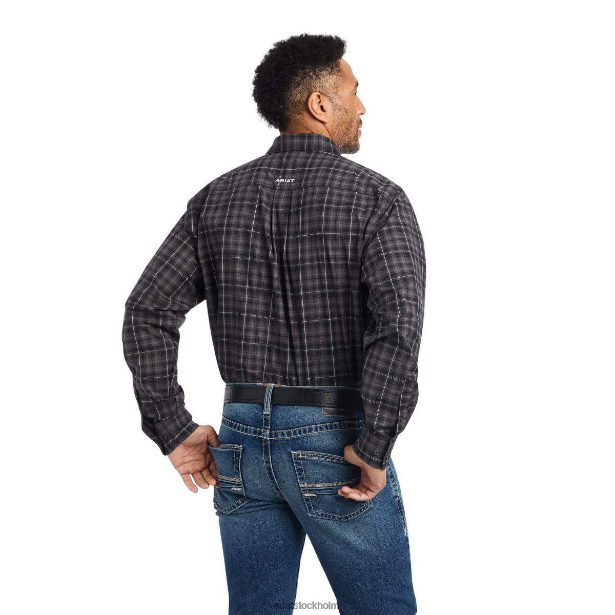 blast Ariat pro-serien vildare stretchformad skjorta svart män F04841023