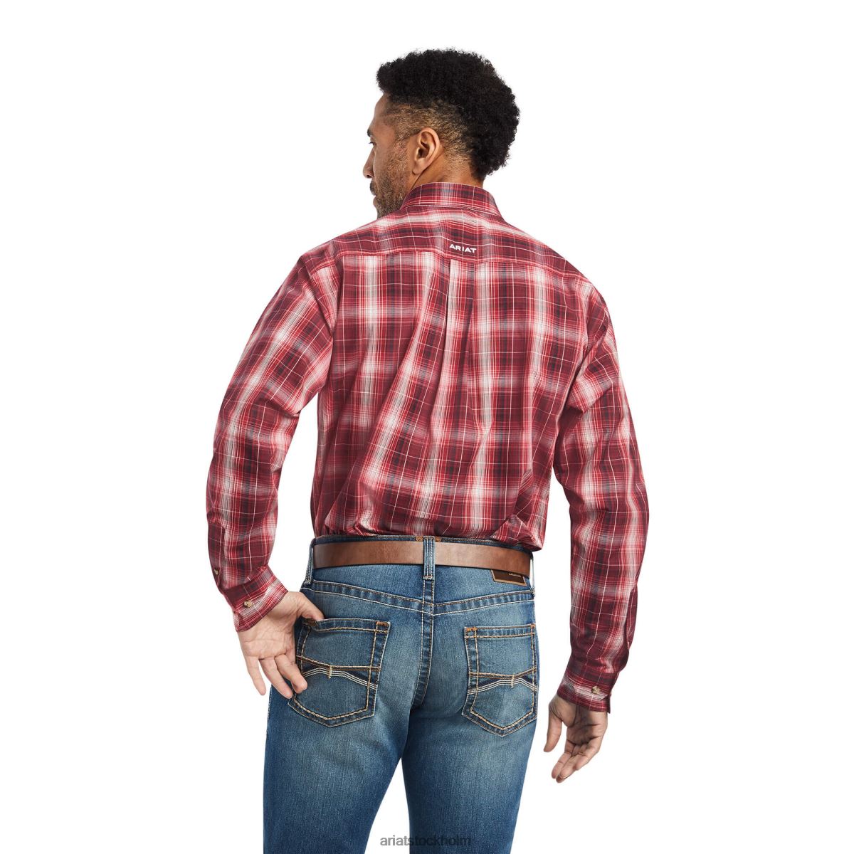 blast Ariat pro-serien wagner monterad skjorta rio röd män F04841200