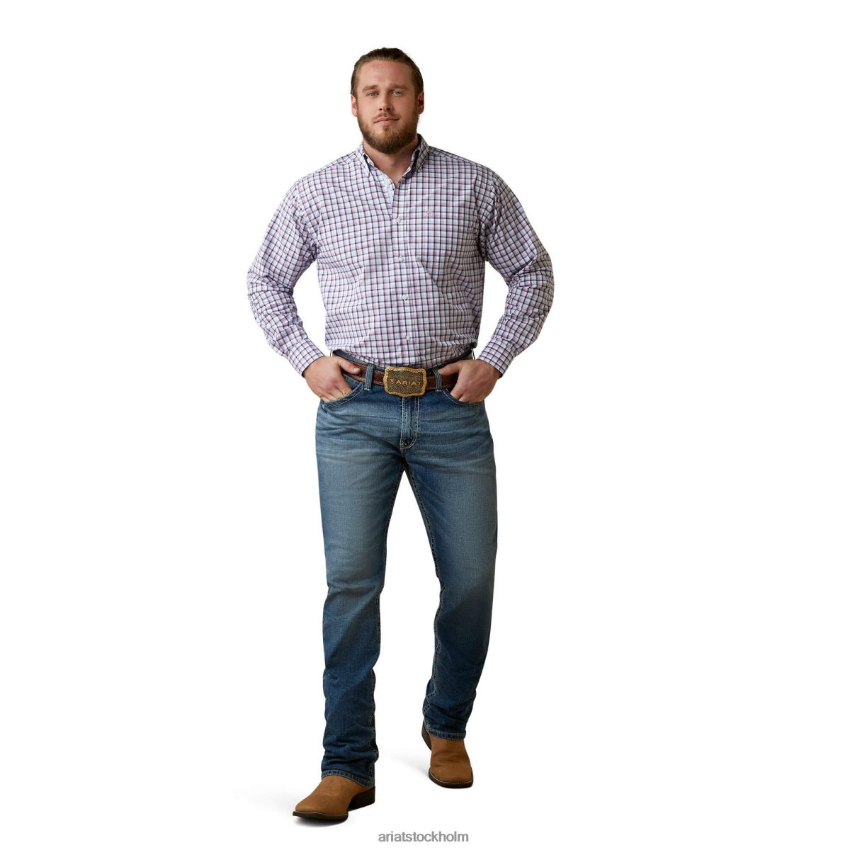 blast Ariat pro series meir skjorta med klassisk passform lila män F04841372