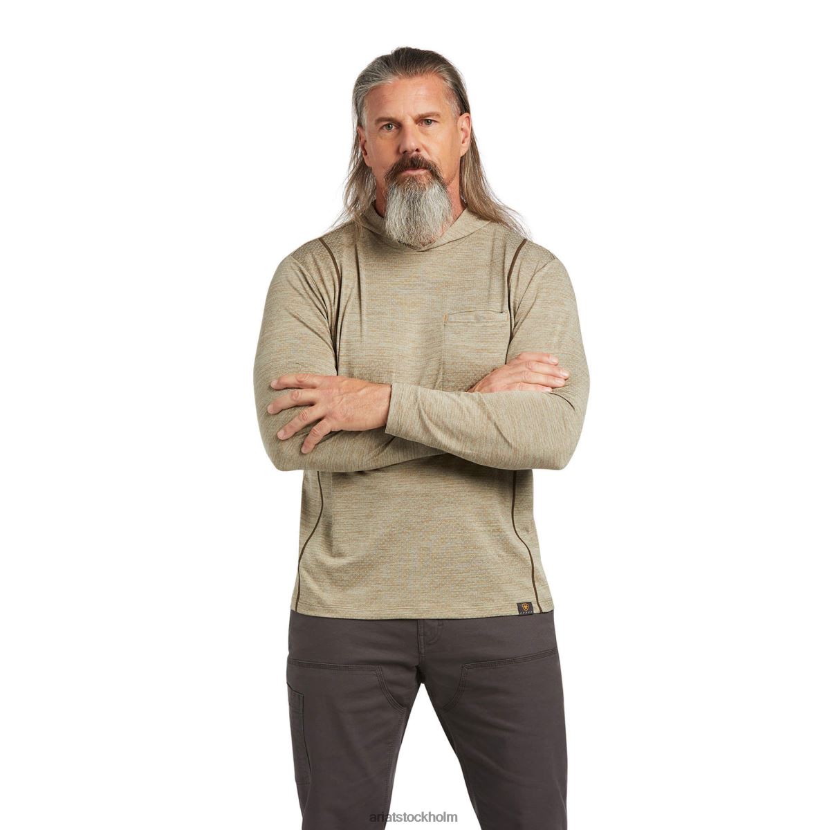 blast Ariat rebar evolution solskjorta med luva brindle män F0484836