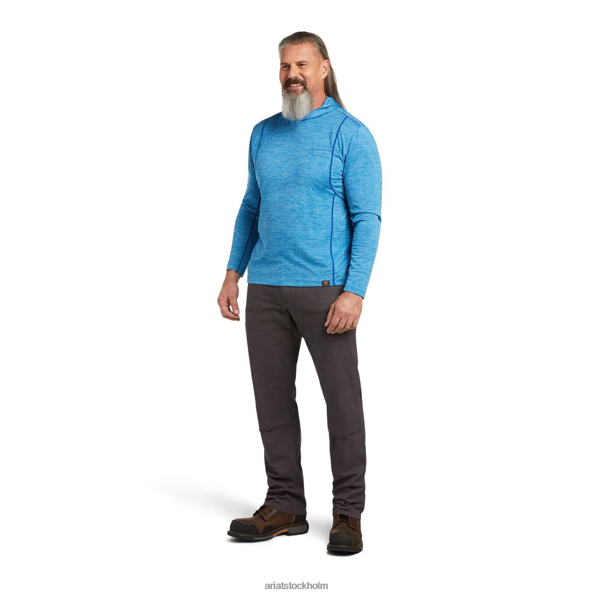 blast Ariat rebar evolution solskjorta med luva djupt vatten män F0484827