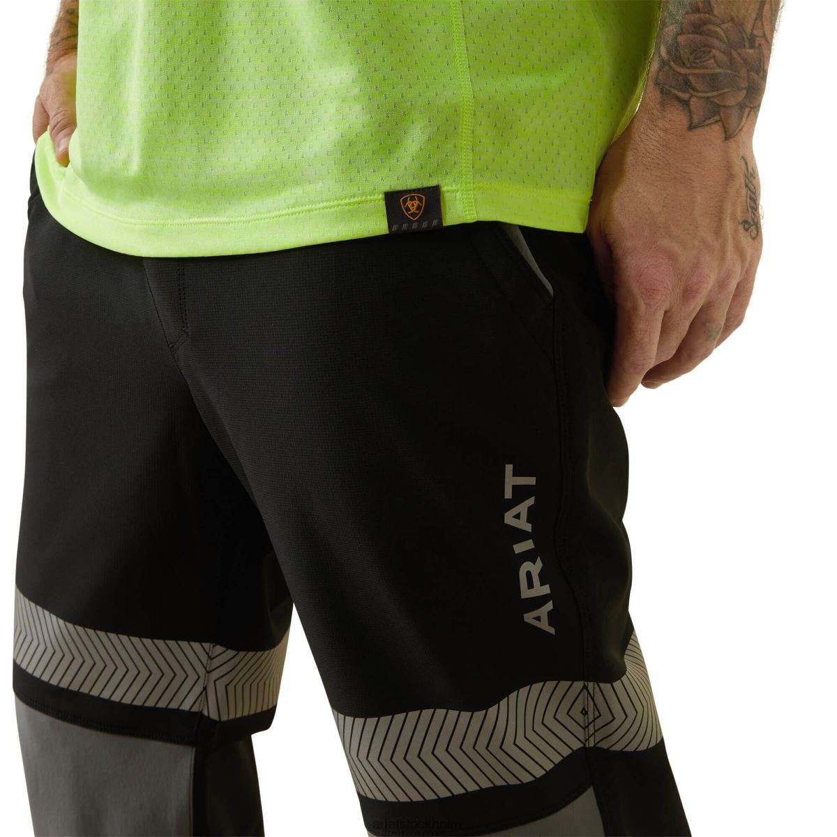 blast Ariat rebar evolution solskjorta med luva säkerhetsgul män F0484842