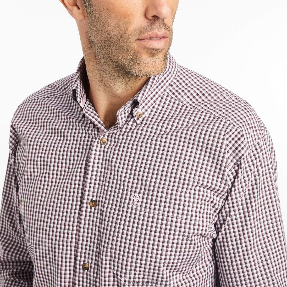 blast Ariat skjorta i pro-serien francis klassisk passform rödvin män F04841205