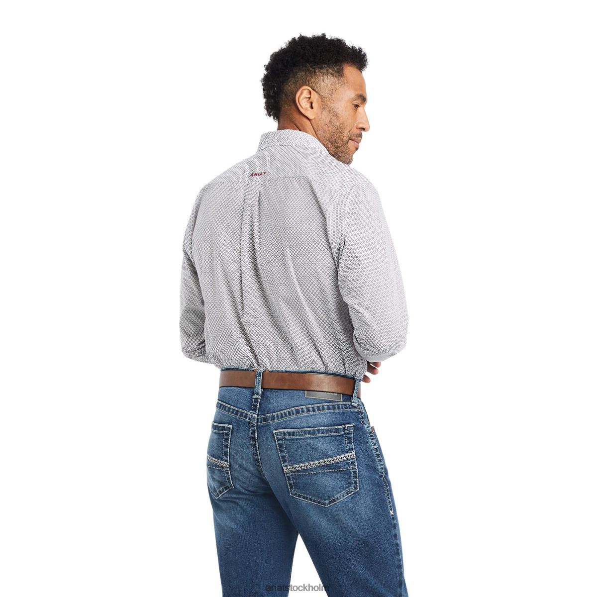 blast Ariat skjorta i warwick vit män F0484987