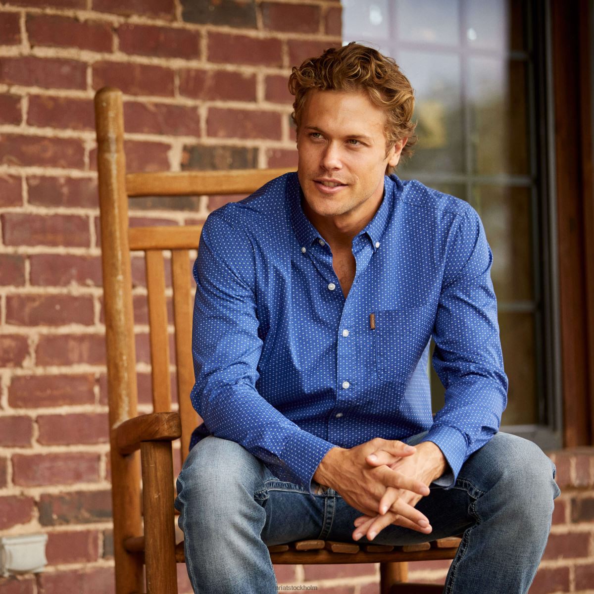 blast Ariat skjorta med modern passform i stretch blå män F04841026