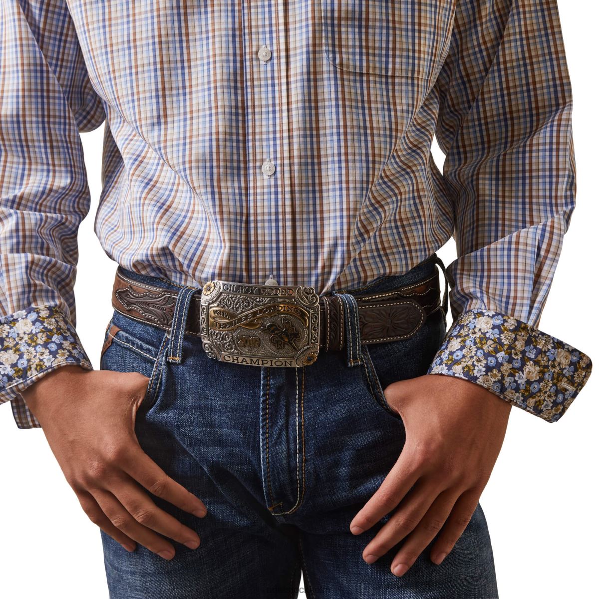 blast Ariat skrynkelfri arther-monterad skjorta vit män F04841311