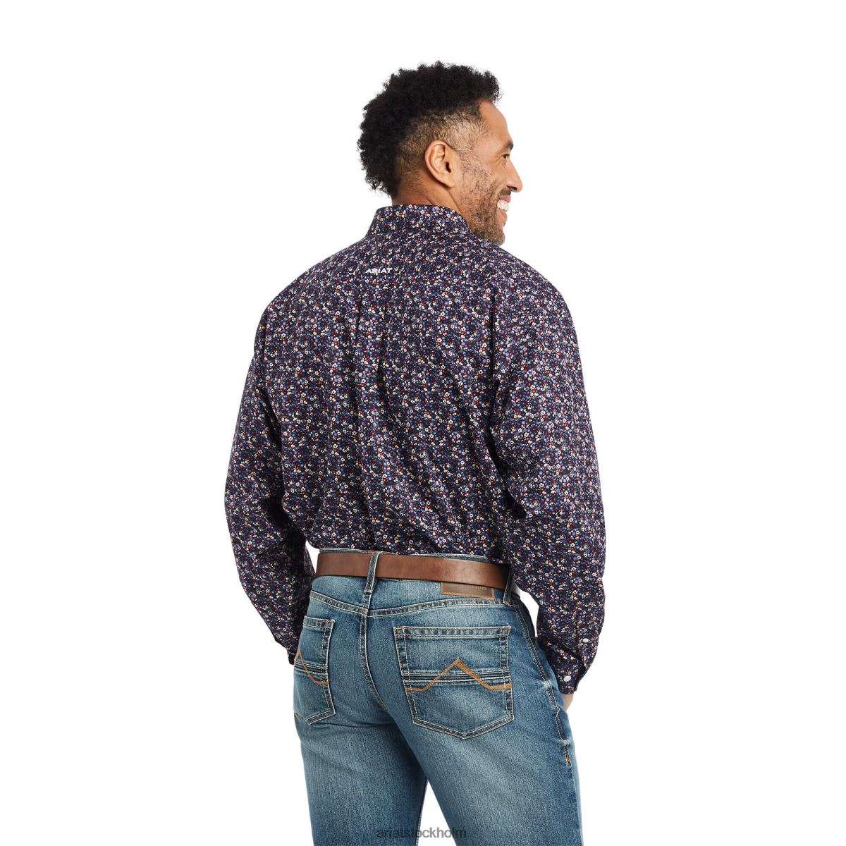 blast Ariat skrynkelfri elliott skjorta med klassisk passform svart män F04841317