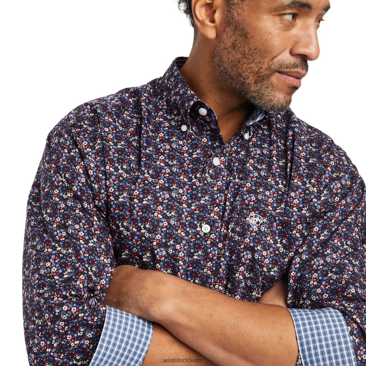 blast Ariat skrynkelfri elliott skjorta med klassisk passform svart män F04841317