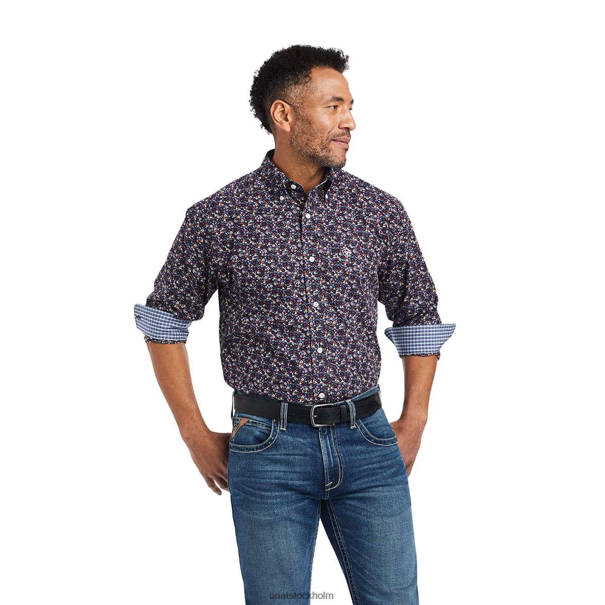 blast Ariat skrynkelfri elliott-tröja svart män F04841104