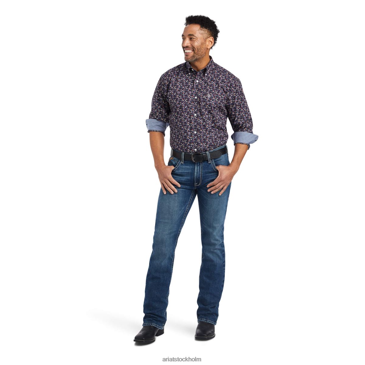 blast Ariat skrynkelfri elliott-tröja svart män F04841104