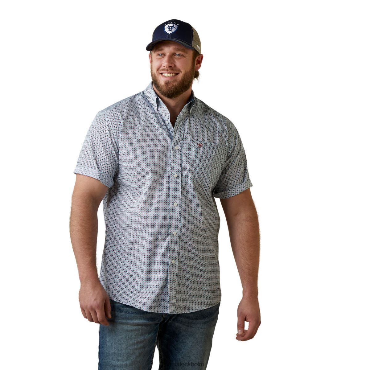 blast Ariat skrynkelfri eron skjorta med klassisk passform vit män F04841368