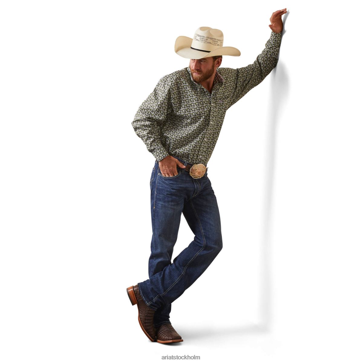 blast Ariat skrynkelfri florian skjorta med klassisk passform svart män F04841163