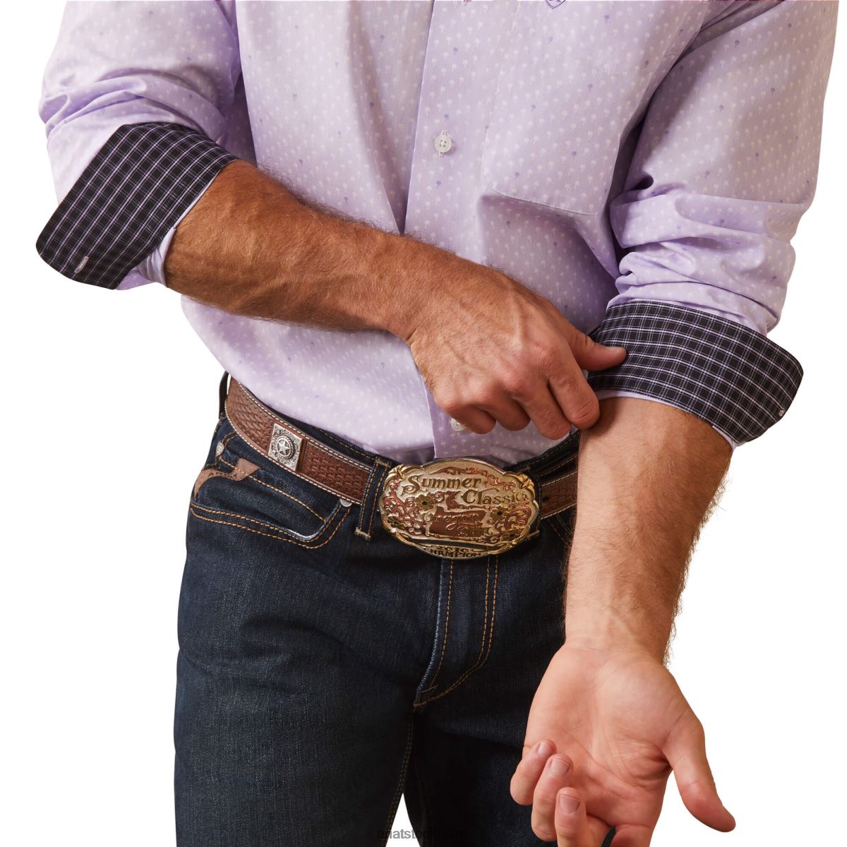 blast Ariat skrynkelfri flynn tröja lavendel skiff män F0484969