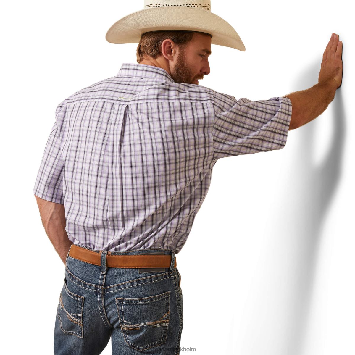 blast Ariat skrynkelfri francois skjorta med klassisk passform lavendel skiff män F04841046
