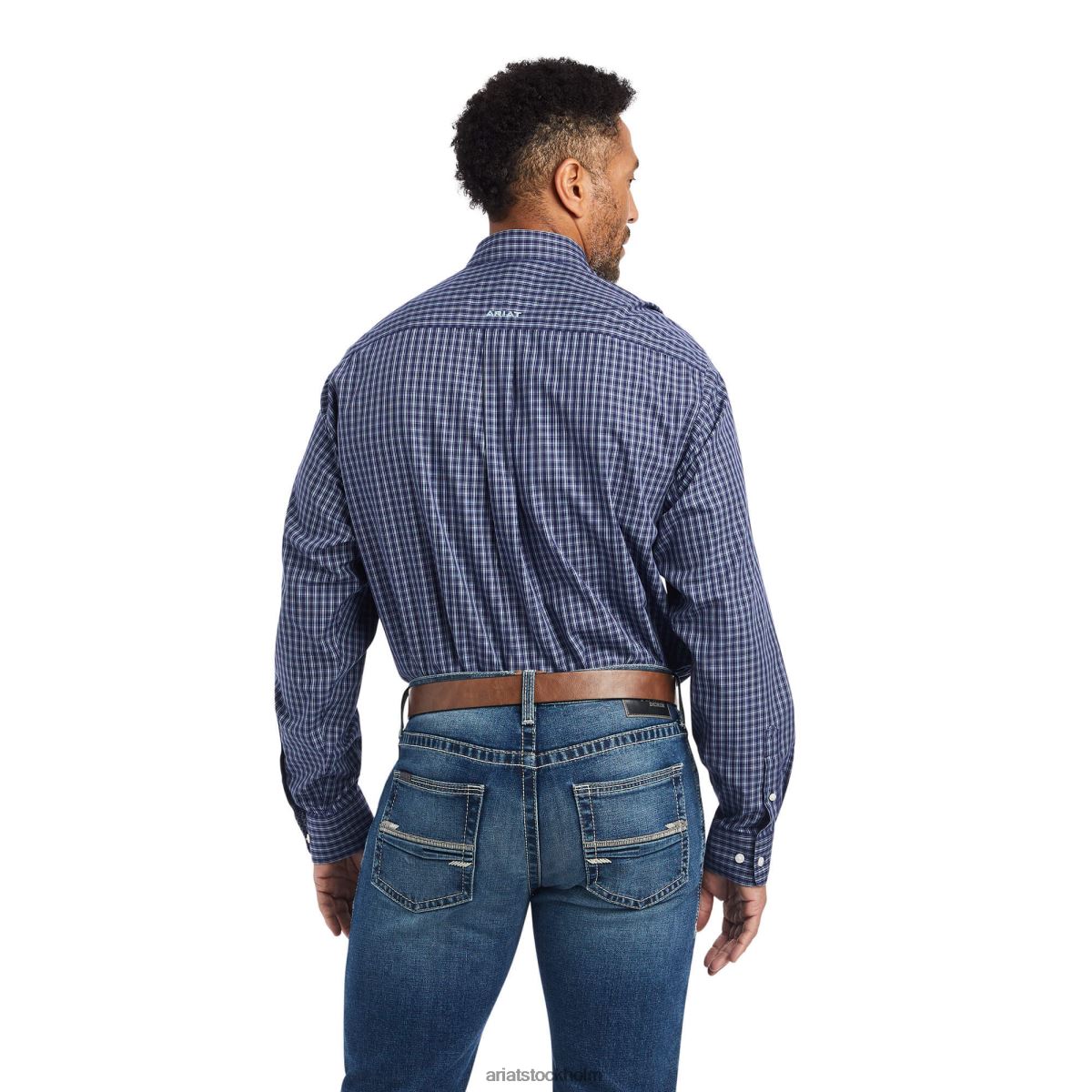 blast Ariat skrynkelfri immanuel skjorta med klassisk passform midnattssegel män F04841194